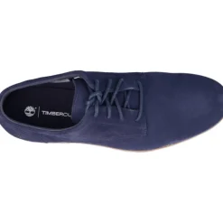 Timberland Britton Square Lace Up Navy Brown Suede